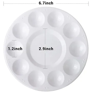 12 Pack Versatile Paint Tray Palettes for Arts & Crafts