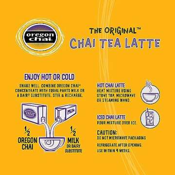 Oregon Chai Sugar Free Chai Concentrate, 32 Fluid Ounce (Pack of 6)