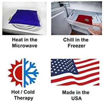 KOYA Naturals Soft Velvet Flax Seed Pillow with Lavender - Microwave Heating Pad – Microwavable Moist Heat Pack – for Neck, Muscle, Joint, Stomach Pain, Menstrual Cramps – Warm Wrap (Purple)