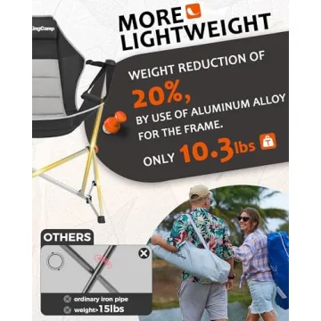 Portable KingCamp Hammock Chair with Adjustable Back