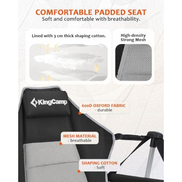 Portable KingCamp Hammock Chair with Adjustable Back