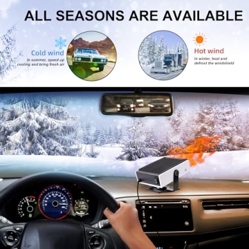 New 2025 Portable Car Heater Fast Demisting Defroster, 12V 150W Automobile Heater Can Heat Rapidly i...