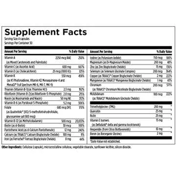 Designs for Health DFH Complete Multi with Copper + Iron - Comprehensive Multi Vitamin + Mineral Supplement with Folate, 1000 IU Vitamin D, Immune Support Vitamins - Multivitamin (120 Capsules)