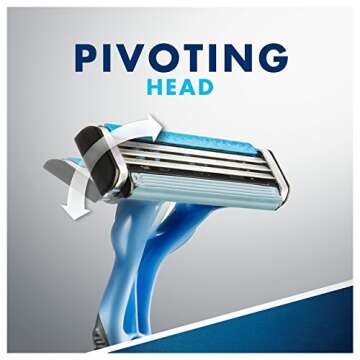 Gillette CustomPlus 3 Disposable Razor, Sensitive, 4 Count, Mens Razors/Blades