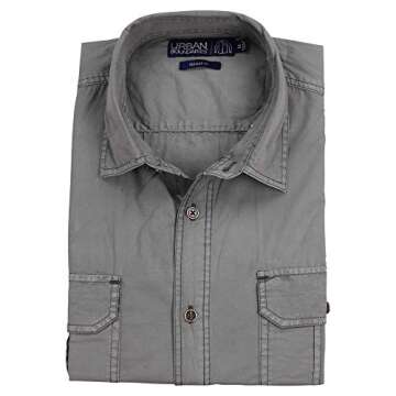 Urban Boundaries Garment Dyed Military Style Shirt