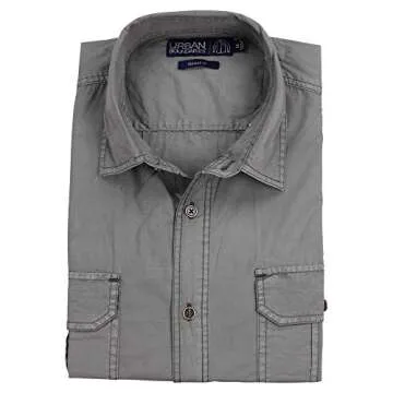 Urban Boundaries Garment Dyed Military Style Shirt
