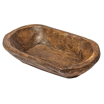 Hand Crafted Wooden Dough Bowl for Rustic Home Decor