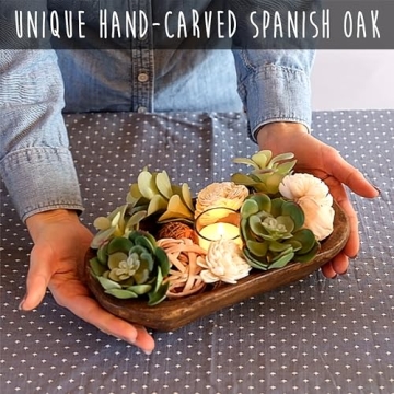 Hand Crafted Wooden Dough Bowl for Rustic Home Decor