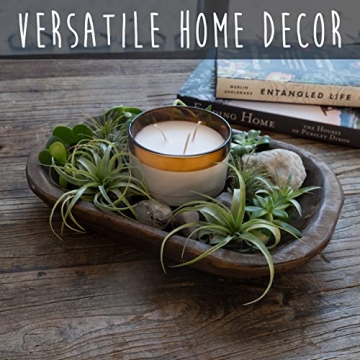 Hand Crafted Wooden Dough Bowl for Rustic Home Decor