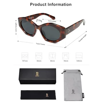 SOJOS Hexagonal Polarized Sunglasses for Men and Women