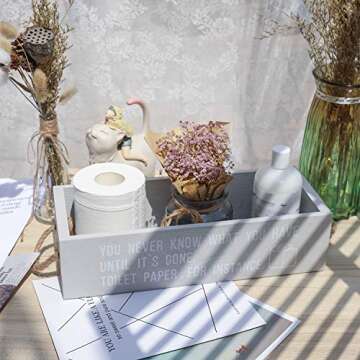 Farmhouse Bathroom Decor Box, Unique Gift, Farmhouse Home Decor, Funny Toilet Paper Holder, Rustic W...