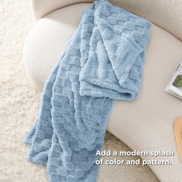 Bedsure Sea Blue Fleece Blanket: Soft & Cozy Comfort