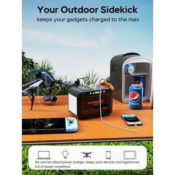 MARBERO 111Wh Solar Generator with Solar Panel Included Portable Power Station 120W with Foldable So...