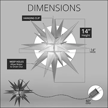 Kringle Traditions 14" White Moravian Star Outdoor Decoration