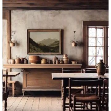 Rustic Farmhouse Wall Art 24x36 Unframed Canvas Print