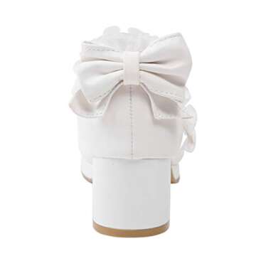 LUXMAX Women Kawaii Mid Block Heel Mary Jane Pumps 5cm