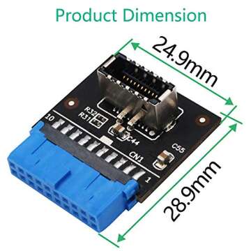 Advanced USB Header Adapter for Motherboard with Type-E Socket