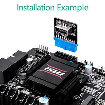 Advanced USB Header Adapter for Motherboard with Type-E Socket