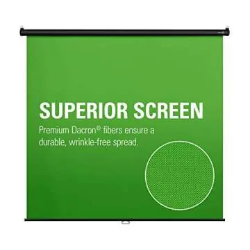 Elgato Green Screen MT - Wall-Mounted Retractable Chroma Key Backdrop with Wrinkle-Resistant Fabric for background removal for Streaming, Video Conferencing, on Instagram, TikTok, Zoom, Teams, OBS