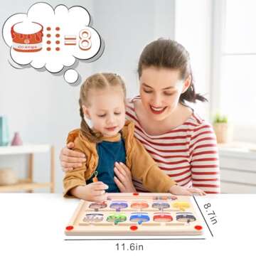 Aokehy Magnetic Color and Number Maze for Kids 3+