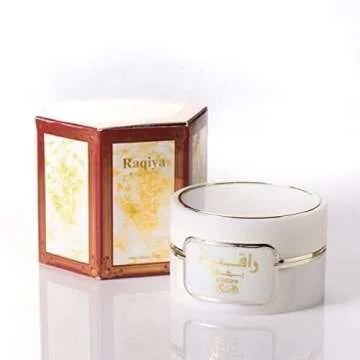 Bakhour Raqiya - 18 Tablets I Warm Arabian Hospitality | Sparkling Vivacious Elegance Offered by Bergamot, Ambroxan, Grapefruit Cedarwood, & Timeless Agarwood with Musk Perfumes I by Rasasi