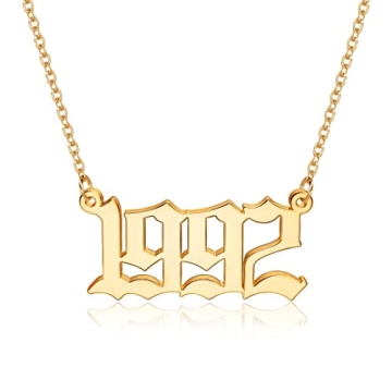 Gold Birth Year Necklace for Women | M MOOHAM Jewelry