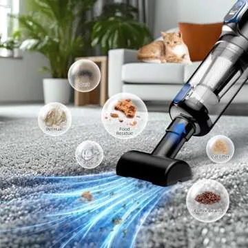 MONOZEL Car Vacuum Portable Cordless, 18000Pa 2 in 1 Vacuum Cleaner&Air Duster, 130W Brushless Motor Handheld Vacuum Cordless with 7800mAh Battery, LED Light, Multi-Nozzles for Car, Home, Office, Pet