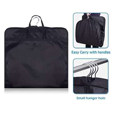 KIMBORA 43" Suit Bags for Closet Storage and Travel, Gusseted Hanging Garment Bags for Men Suit Cover With Handles for Clothes, Coats, Jackets, Shirts（3 Packs）