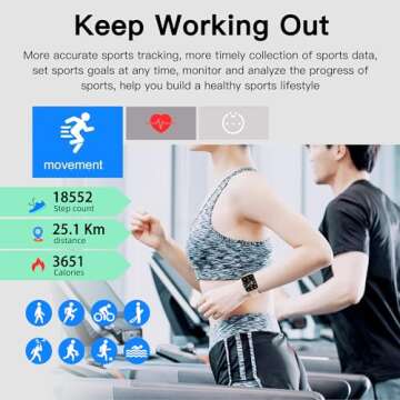 MVEFOIT Smart Watch with Bluetooth Call & Fitness Tracking