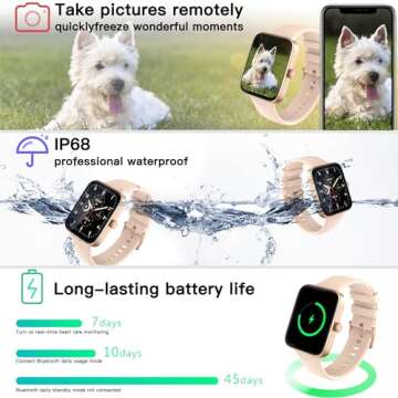 MVEFOIT Smart Watch with Bluetooth Call & Fitness Tracking