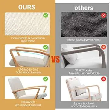 CDCASA Mid-Century Modern Accent Chair - Stylish Comfort