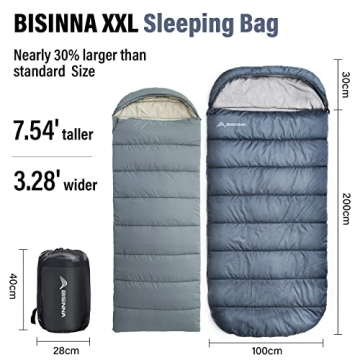 BISINNA XXL Sleeping Bag for Big and Tall Adults