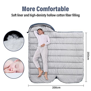 BISINNA XXL Sleeping Bag for Big and Tall Adults