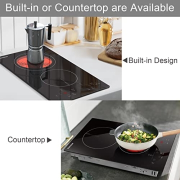 Karinear 2 Burners Electric Cooktop - Safe & Efficient Cooking