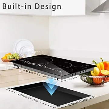 Karinear 2 Burners Electric Cooktop for Modern Kitchens