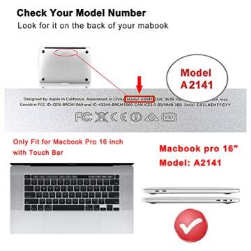 iCasso Compatible with MacBook Pro 16 Inch Case 2019 Release Model A2141 Bundle 5 in 1, Hard Plastic...