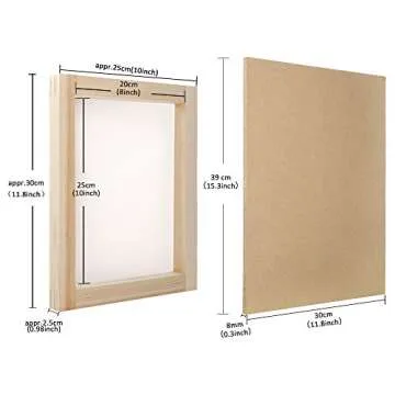 Caydo 27 Pieces Screen Printing Starter kit Include 8 x 10 Inch Silk Screen Printing Frame with 110 White Mesh, Screen Frame Butterfly Hinge Clamp and Tools for Screen Printing