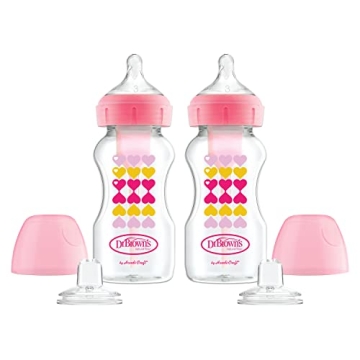 Dr. Brown’s Anti-Colic Options+ Wide-Neck Sippy Bottle Kit - Pink