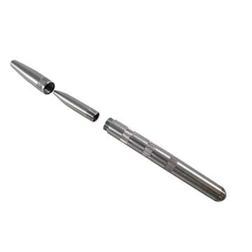 Luke4deals Solid Stainless Steel Pen - Machined Ballpoint Pen, Pocket Pens, Fine Point, Gel Ink, Made in the USA (Stainless Steel)