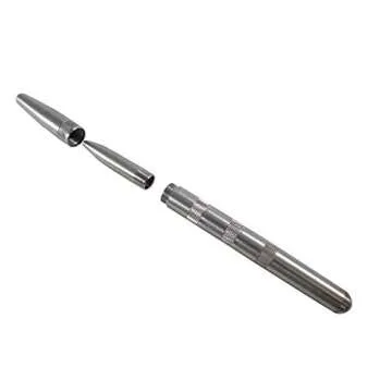 Luke4deals Solid Stainless Steel Pen - Machined Ballpoint Pen, Pocket Pens, Fine Point, Gel Ink, Made in the USA (Stainless Steel)