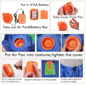 Inflatable Alien Dinosaur Costume for Halloween Fun