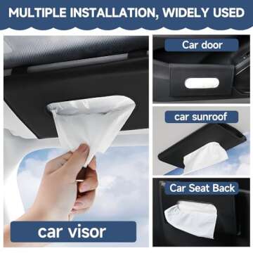 Car Tissue Holder - Tissue Holder for Car with High-End Lotion Facial Tissues,Car Napkin Holder,Napk...