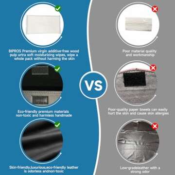 Car Tissue Holder - Tissue Holder for Car with High-End Lotion Facial Tissues,Car Napkin Holder,Napkin Holder for Car,Car Visor Tissue Dispenser,Leather Tissue Holder in car - Sun Visor Accessory.