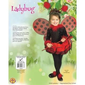 Rubie's girls Deluxe Toddler Ladybug Costume, One Color, Small