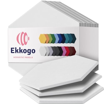 Ekkogo 12-Pack Acoustic Sound Panels in White