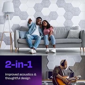 Ekkogo 12-Pack Acoustic Sound Panels in White