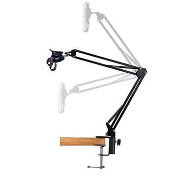 AceTaken 33'' Articulating Arm Phone Mount Stand for Baking Crafting Demo Videos/Live Streaming (Compatible with 4-6.5'' Screen Smartphone)
