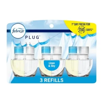 Febreze Plug In Air Freshener, Linen & Sky, 3 Refills