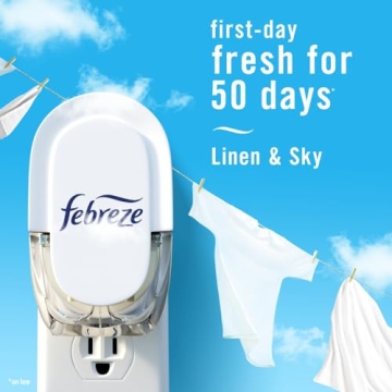 Febreze Plug In Air Freshener, Long Lasting, Linen & Sky