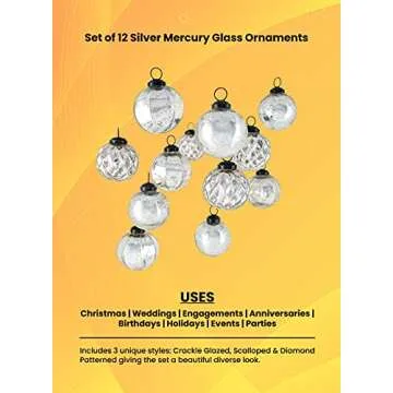 Vintage Mercury Glass Ornaments Set for Your Holiday Decor